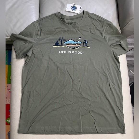 NWT - Life is Good Men’s Hiking Graphic Tee - Size XL - Picture 4 of 8